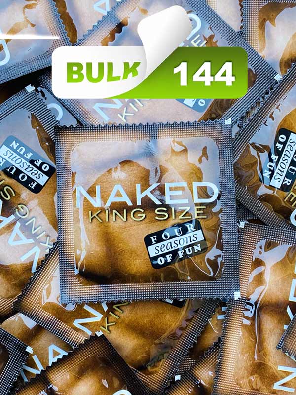 Four Seasons Bulk 144 Naked King Size Condoms