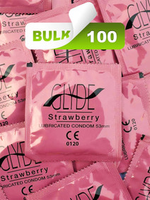 Glyde Strawberry Condoms (24 Loose Packed) - Buy Condoms Online