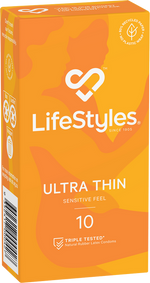 Ansell Lifestyles Ultra Thin Condoms - 10 pack