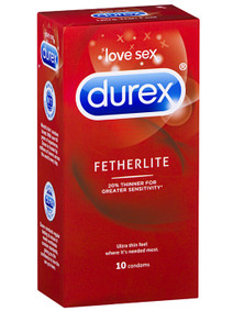 Durex Fetherlite Ultra Thin Feel Condoms 10 Pack | CondomSales