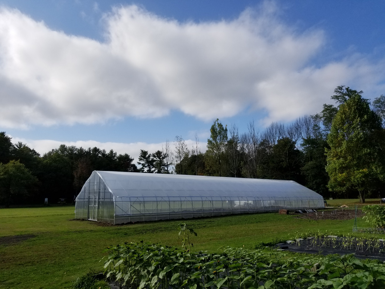 NRCS high tunnel in a New England landscape