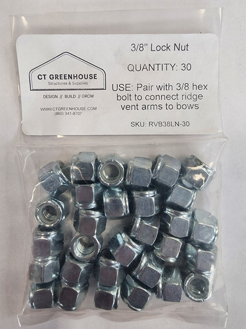 3/8" Lock nut (bag of 30)