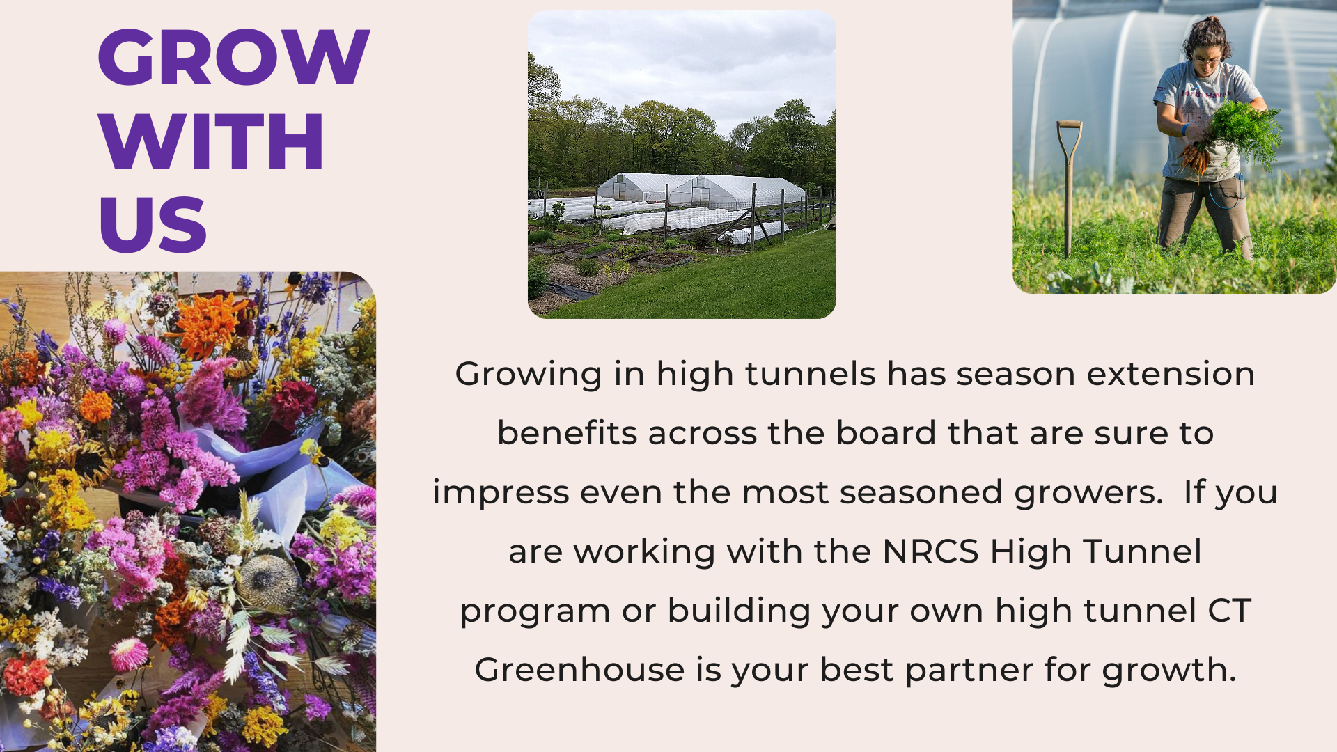 Nrcs High tunnels and NRCS High Tunnel from CT Greenhouse in a Field