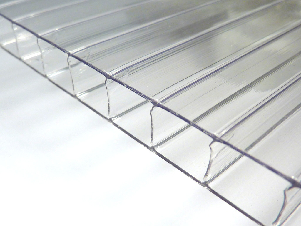 8mm clear twin-wall polycarbonate sheet for greenhouse glazing