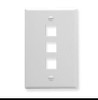 Faceplate- Oversized- 3-port- White