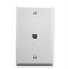 Wall Plate- Voice 6p6c- White