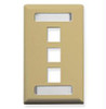 Faceplate- Id- 1-gang- 3-port- Ivory