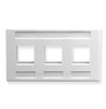 Faceplate- Furniture- 3-port- White