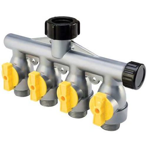 HIFlo Metal 4 Way Hose Valve