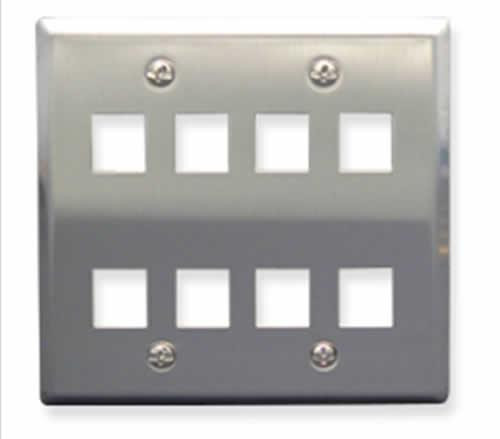 Ic107df8ss 8 Port Faceplate Stainless