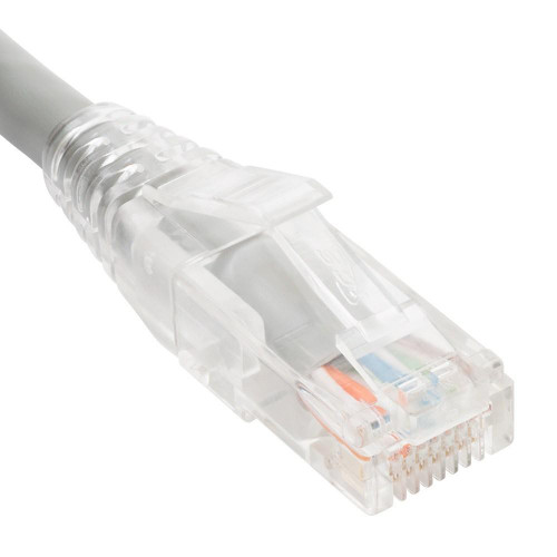 Patch Cord Cat6 Clear Boot 5' Gray