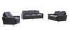 Divani Casa Empire Modern Dark Grey Leather Sofa Set
