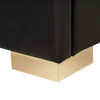 Modrest Daystar - Eastern King Modern Dark Brown Velvet & Gold Bed