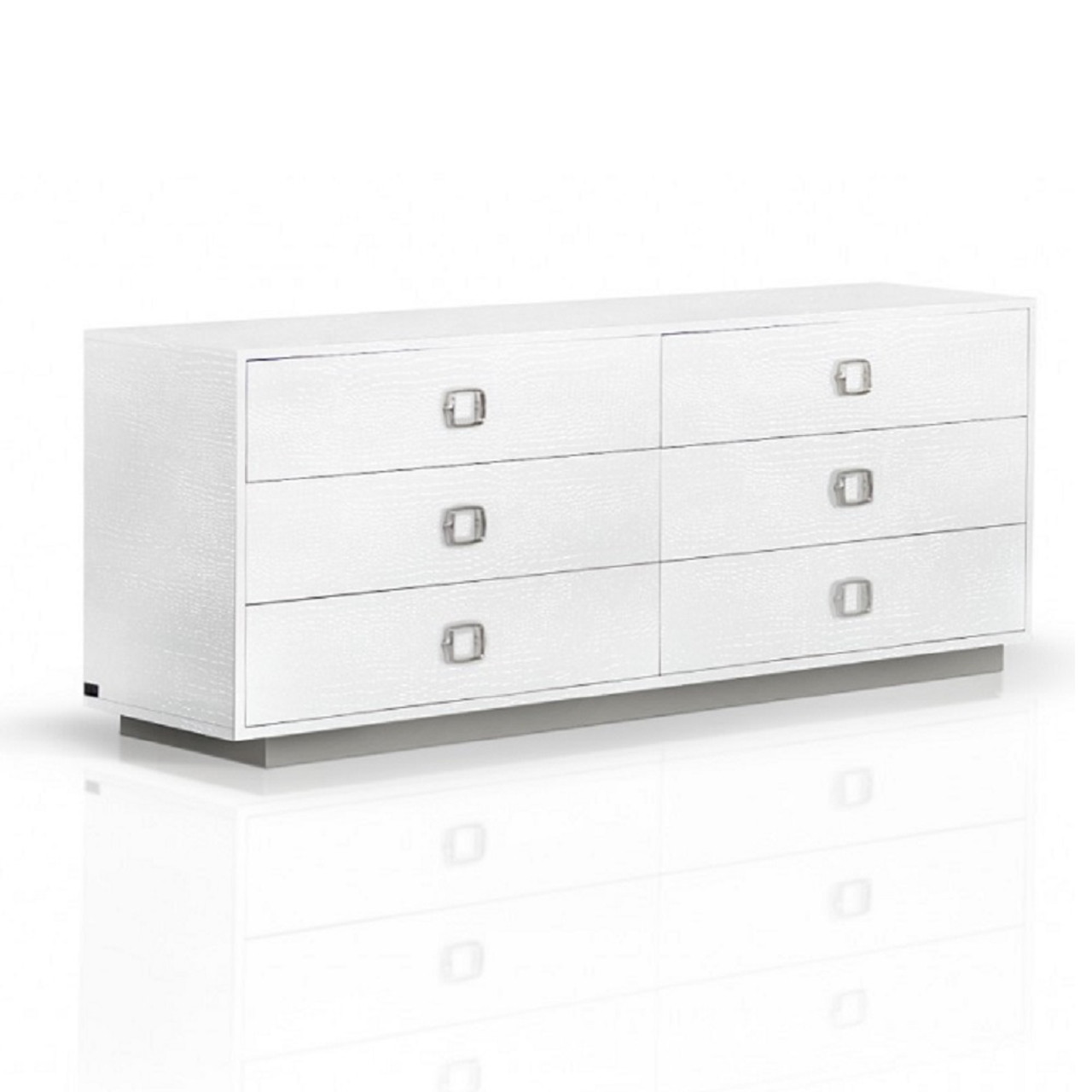 A X Victoria Modern White Crocodile Dresser Lounge La