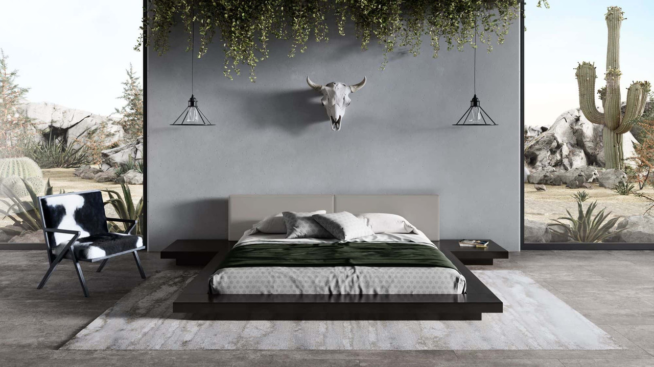 Modrest Tokyo - Eastern King Contemporary Black and Grey
