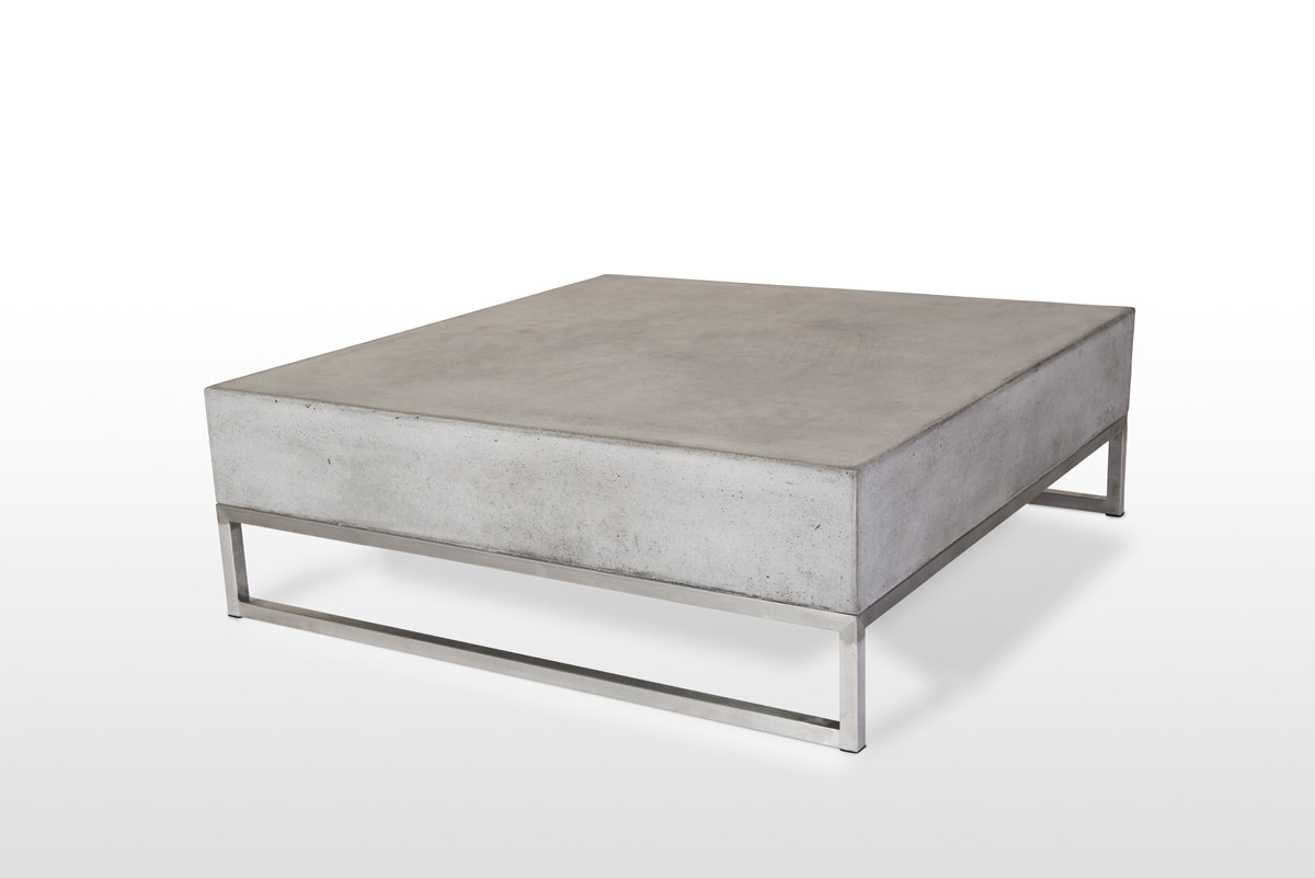 Modrest Drake Modern Square Concrete Coffee Table Lounge LA