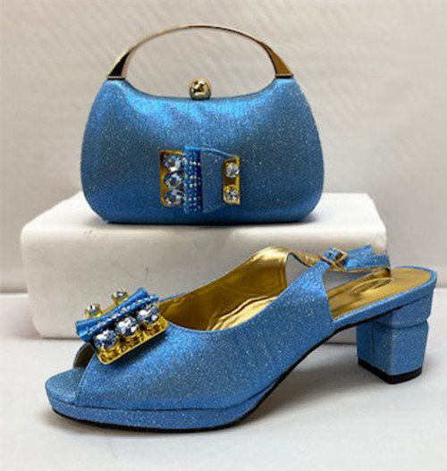 Royal blue handbag and on sale shoes