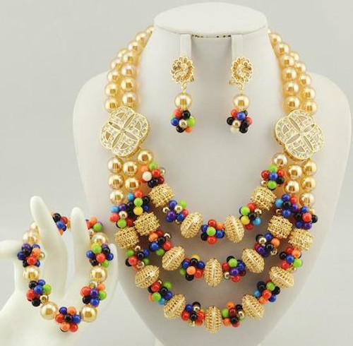 African Jewelry # 10 Yell/Multi