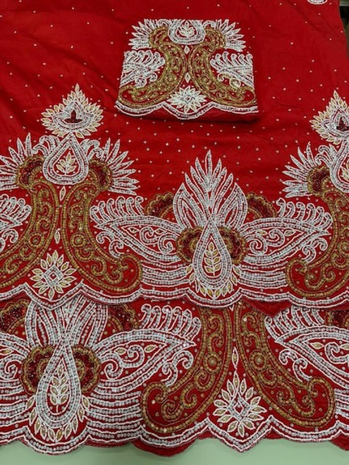  First Lady Wrapper 406(Red) with Blouse Piece