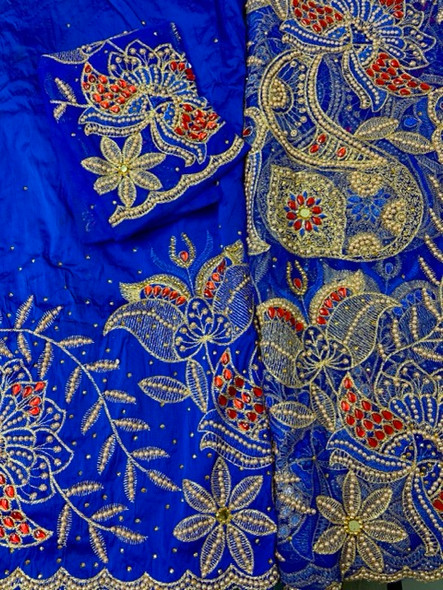 Net + Silk Wrapper 213 (Royal Blue)