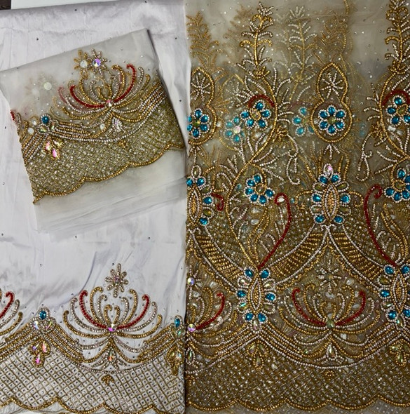 First Lady Net + Silk Wrapper White - 9