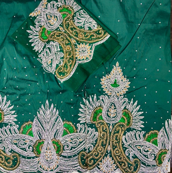 First Lady Net + Silk Wrapper Green - 5