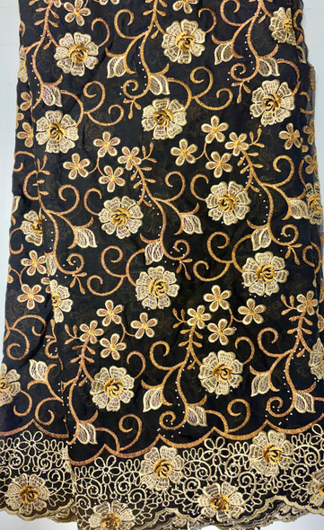 Voile Lace 83 (Black/beige)