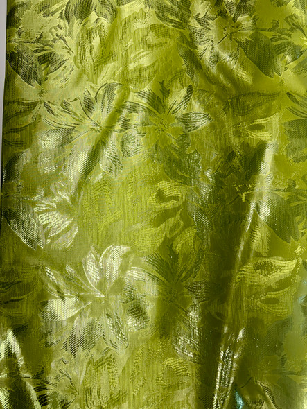 Sego Headtie 3D Damask Green Yellow 60