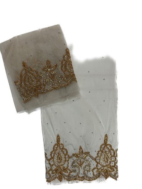 First Lady Net + Silk Wrapper ELE-W with Blouse Piece