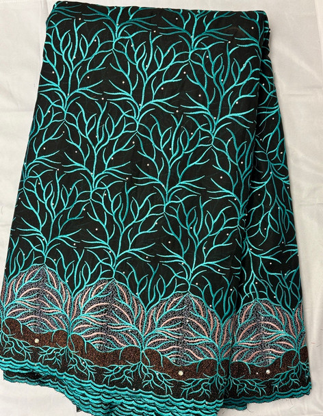 Voile Lace 66 (Black/green)