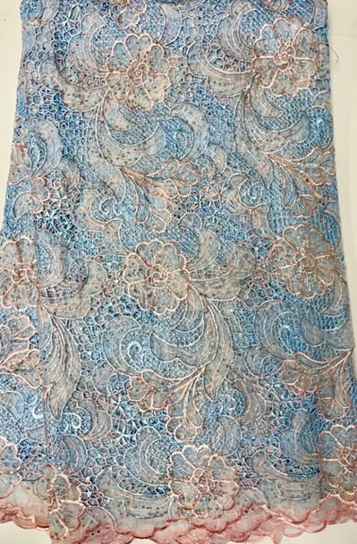 Cord Lace #27 ( Light Blue&Pink)