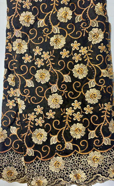 Voile Lace 83 (Black/beige)