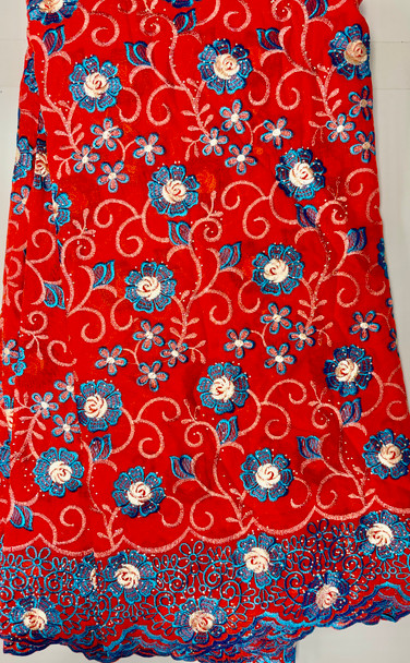 Voile Lace 86(Red/blue)