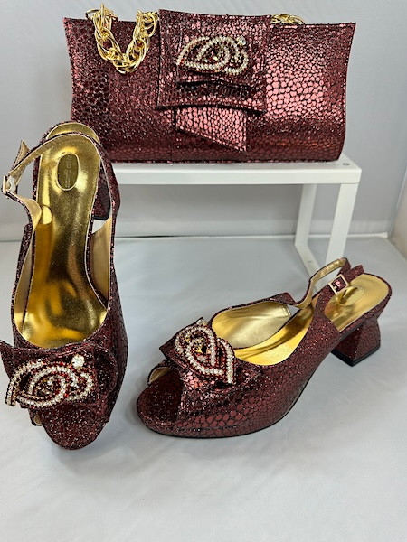 burgundy and gold dress shoes Giovanni Sawyer Leather Shoes Burgundy/Tan main image 1