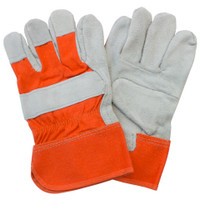 Gunn Cut Leather Gloves Grey/Orange