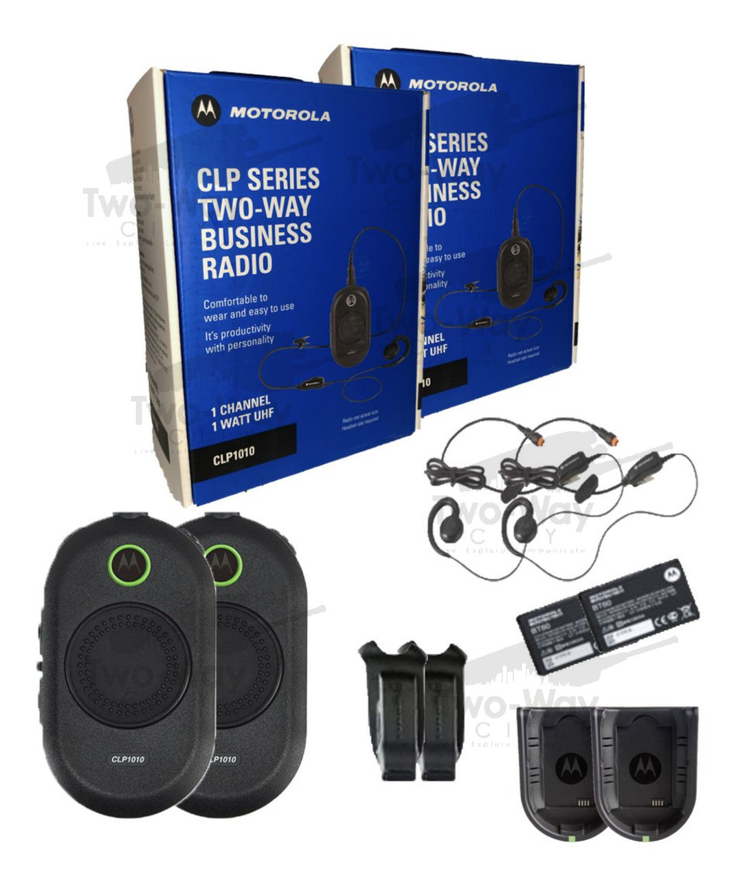 Motorola CLP1010 Business Two Way Radio (2Pack) TwoWay City