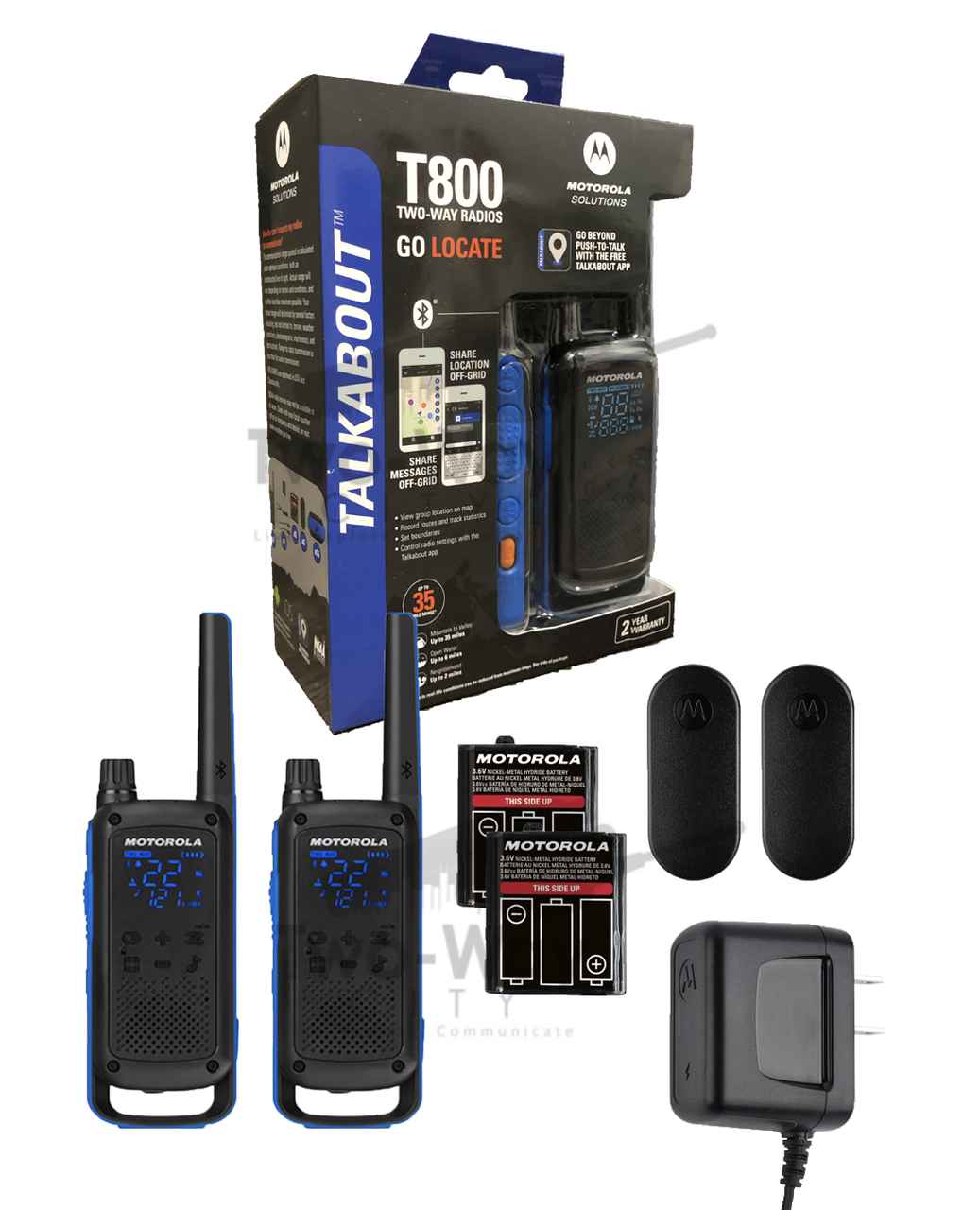 Motorola Talkabout T800 Two Way Radio w/ App Support