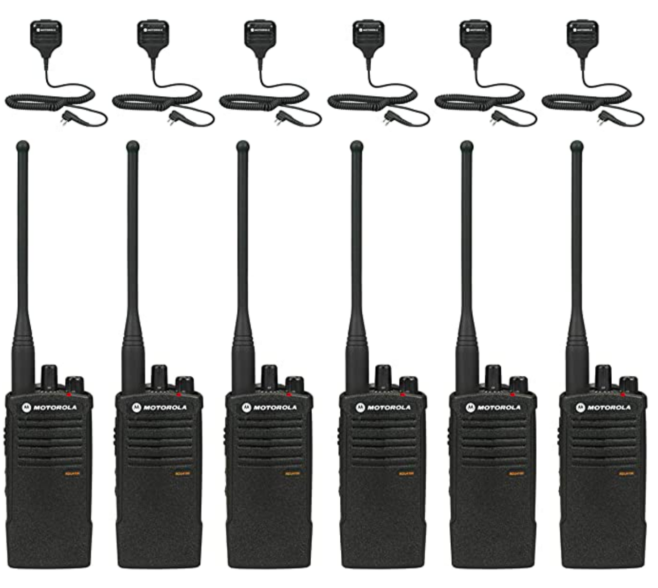 Motorola RDU4100 Business Two Way Radio 6-Pack with Speaker Mics Two-Way  City