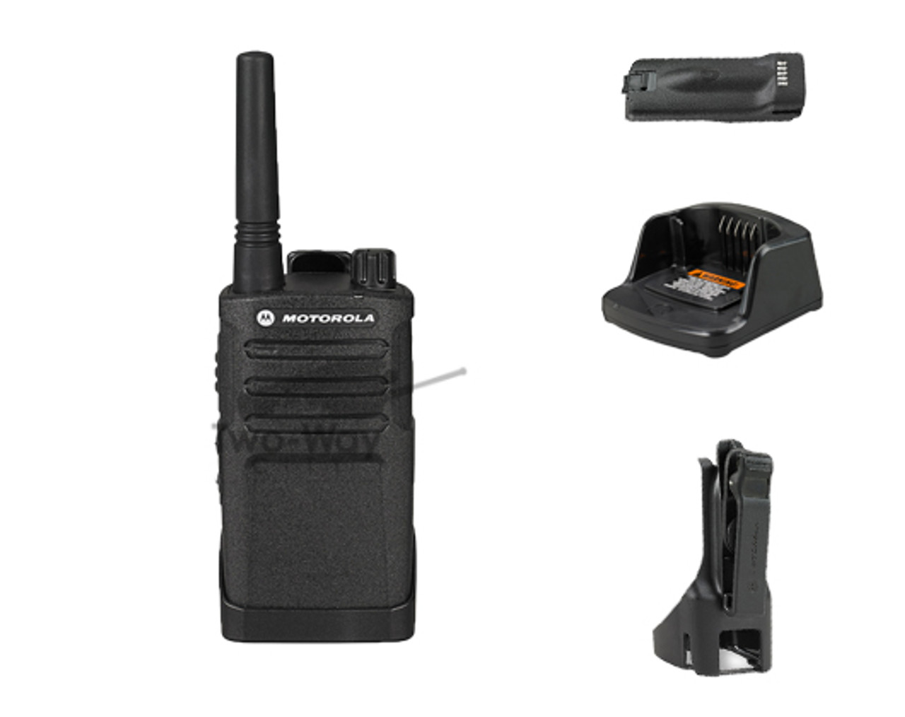 Motorola RMU2040 Business Two Way Radio 6-Pack with HKLN4606 Speaker Mics  Two-Way City