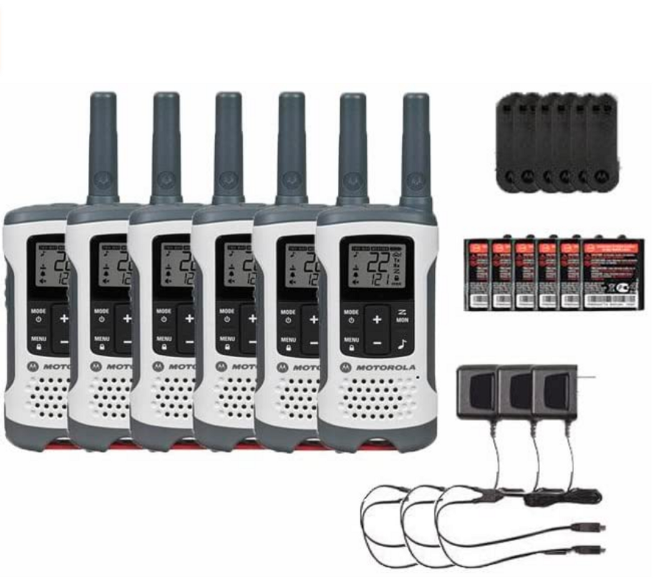 Motorola Talkabout T465 Two-Way Radios Walkie Talkies 22 Channels PTT IVOX Flashlight Pack - 3