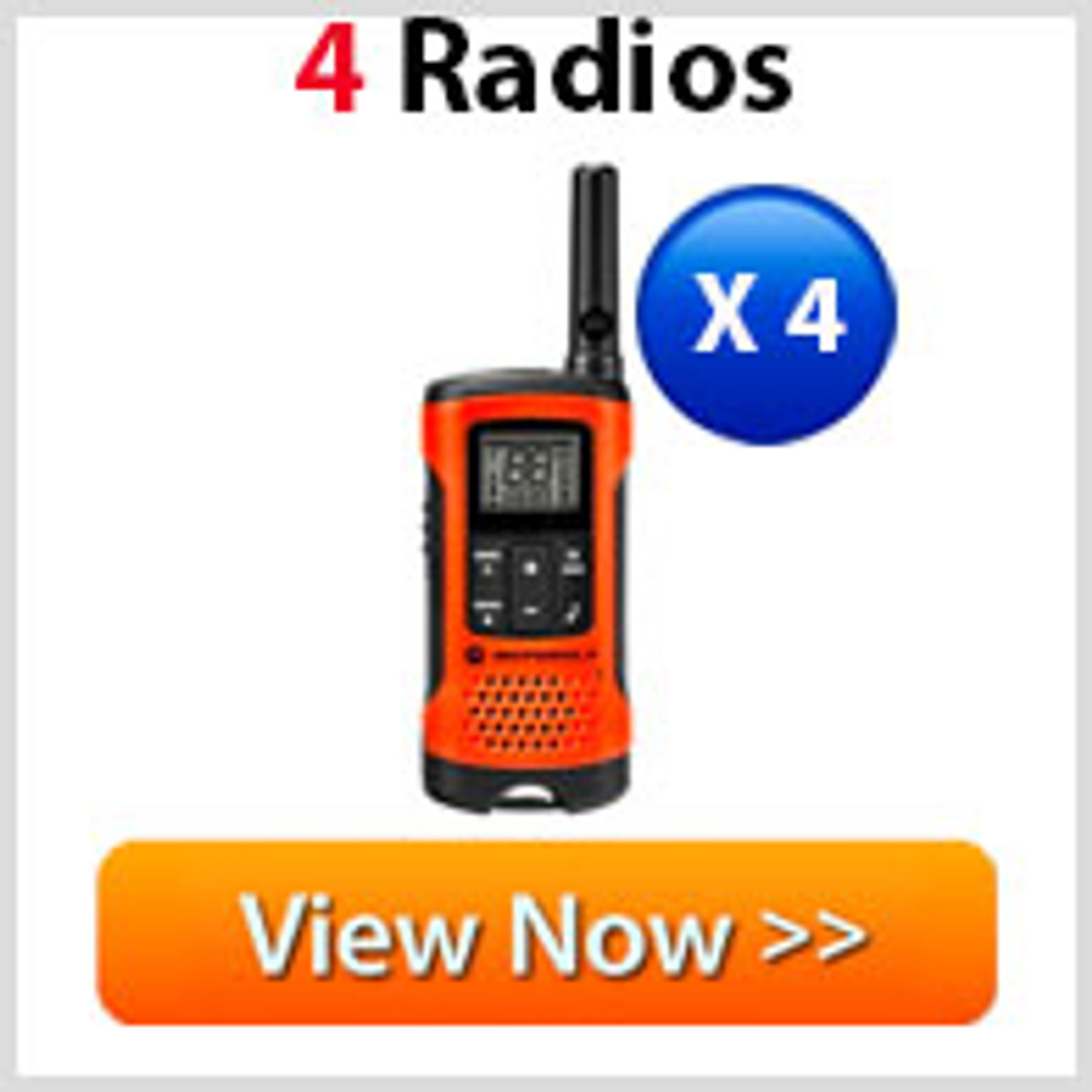 Motorola Talkabout T265 Two Way Radio 4-Pack Two-Way City