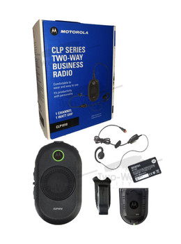 Motorola CLP1010, belt clip, charger, battery, earpiece Motorola CLP1010, belt clip, charger, battery, earpiece