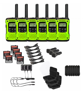 Motorola T605 Two-Way Radio 6-Pack with Accessories