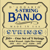 D'addario J60+ Nickel Wound Banjo Strings