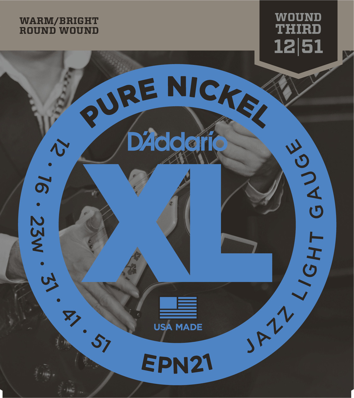 Daddario EPN21 Pure Nickel Electric Guitar Strings