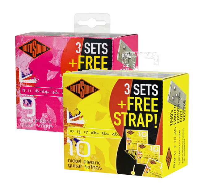 Rotosound Electrics 3 Pack With Free Strap
Ireland