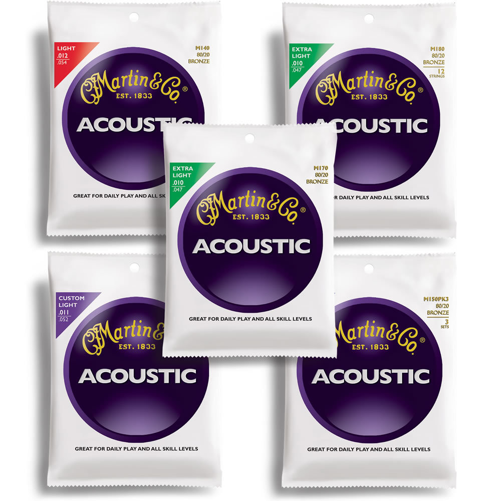 Martin 80/20 12-string guitar sets