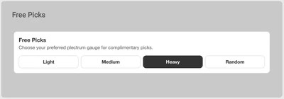 Free Plectrums Gauges