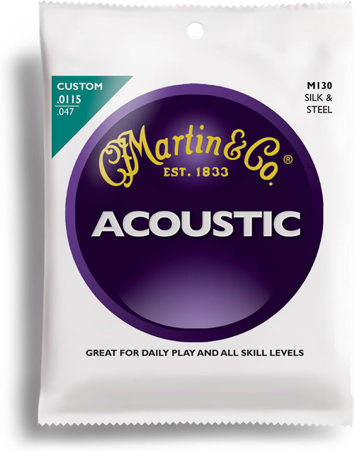 Martin M130 Silk & Steel Folk Guitar Strings