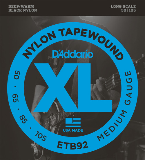 D'addario ETB92 Nylon Tapewound Bass Guitar Strings 50-105